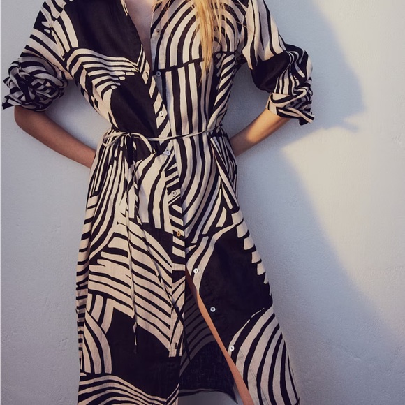 H&M Linen Shirt Dress - Picture 3 of 3